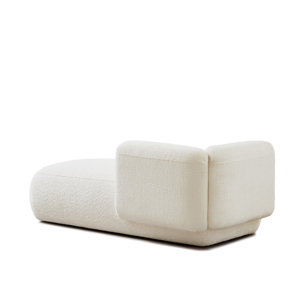 Modern Upholstered Chaise Lounge with Pocket Spring Support