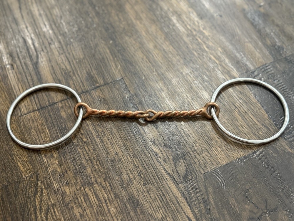 Horse Bit Thin Copper Twisted Wire Loose Ring 5 1/2”