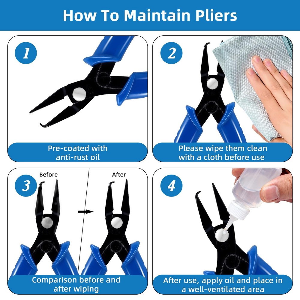 Split Ring Pliers Jewelry Making Tools Jump Ring Opener Tool Keychain Pliers ...
