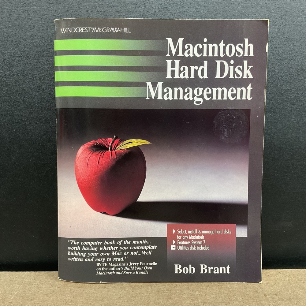 Apple Macintosh Hard Disk Management Brant Softcover Floppy Vintage Computing