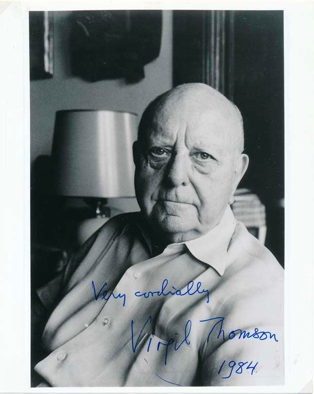 Virgil THOMSON / Inscribed Photograph Signed