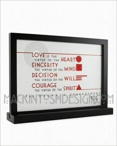 Square Shaped FLW Organic Commandment List in Thick Black Framing