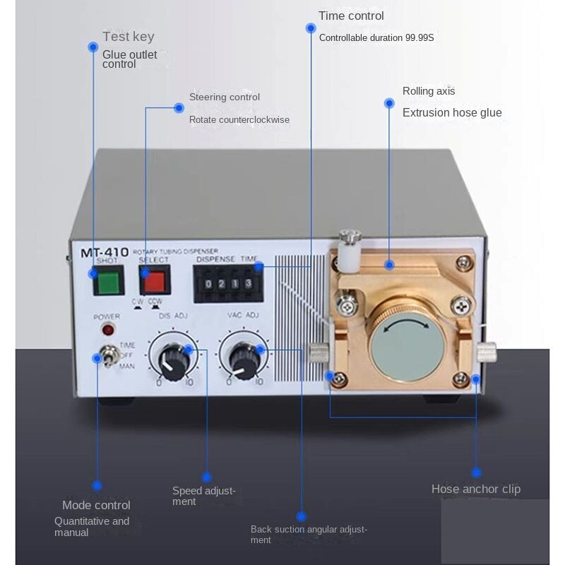 Segmented Digital Display Dispenser 220V Automatic Peristaltic Glue Applicator