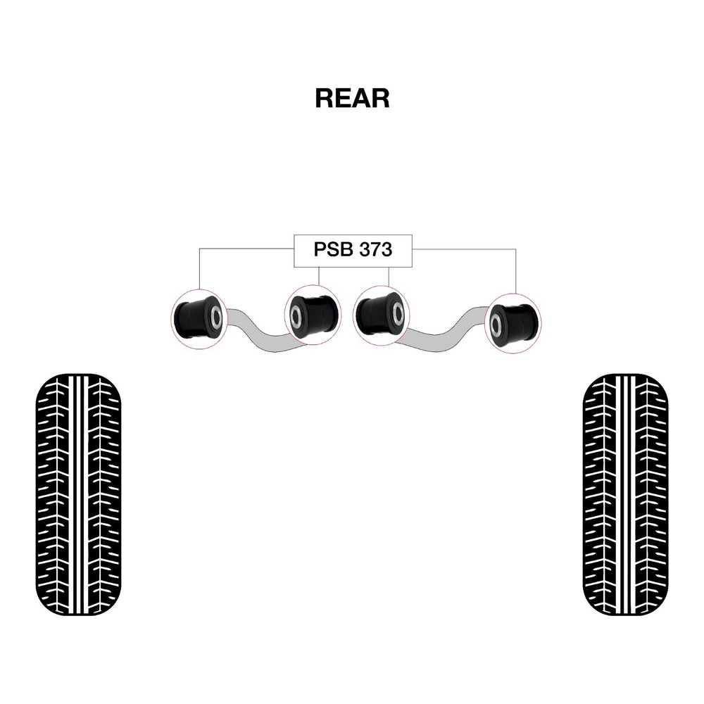 4x Mazda 3 (04-13) Rear Upper Arm Polyurethane Bushing Kit