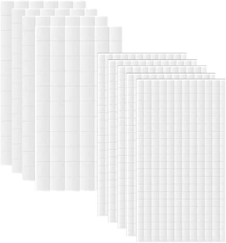 Square 3D Double Sided Adhesive Foam Dots in Two Sizes - 2400pcs