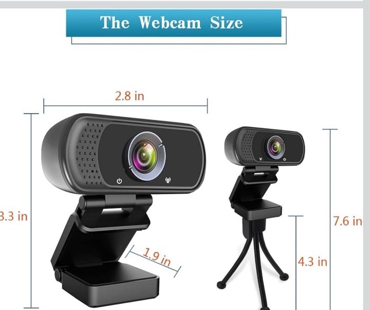 1080P Webcam,Live Streaming Web Camera with Stereo Microphone, Desktop or Lap...