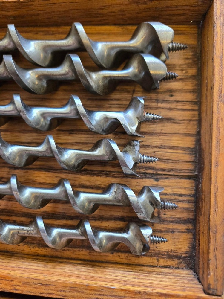 Antique IRWIN Auger Bit Set * Early Navy Set *
