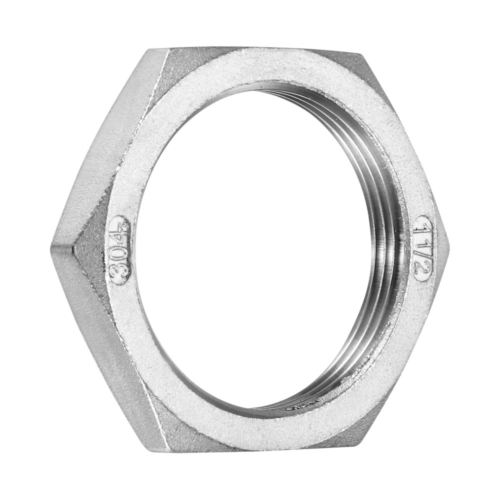 1-Pack Cast Pipe Fitting Hex Locknut, G1-1/2 Female Thread Hex Locking Nut