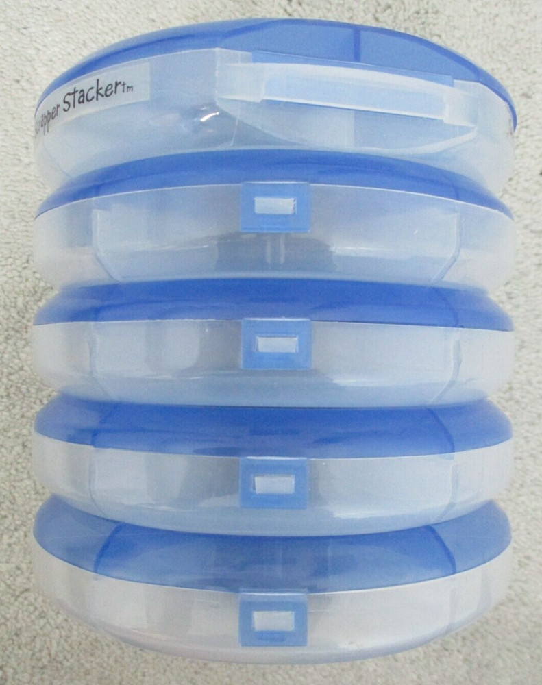 Scrapper Stacker Craft Buttons Storage Container Round 5 Layer 25 Section Handle