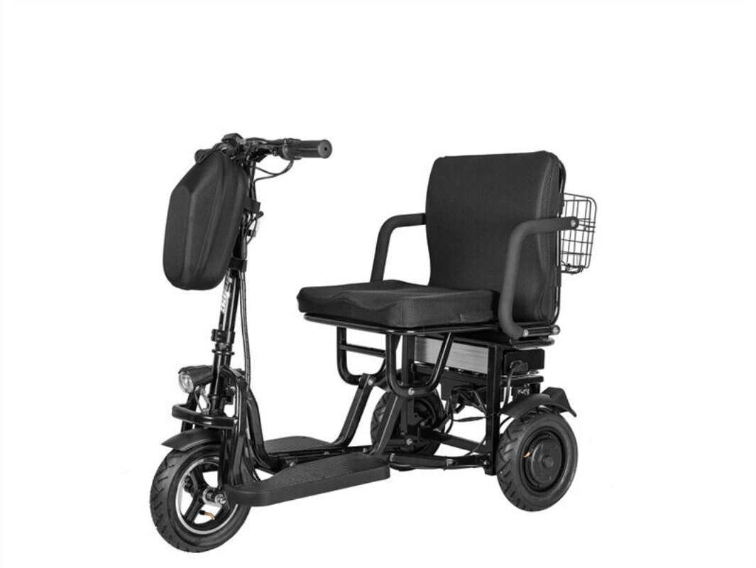 Dual Motor 700W 3-Wheels Folding Senior Electric Mobility Scooter 48V/10Ah 300lb