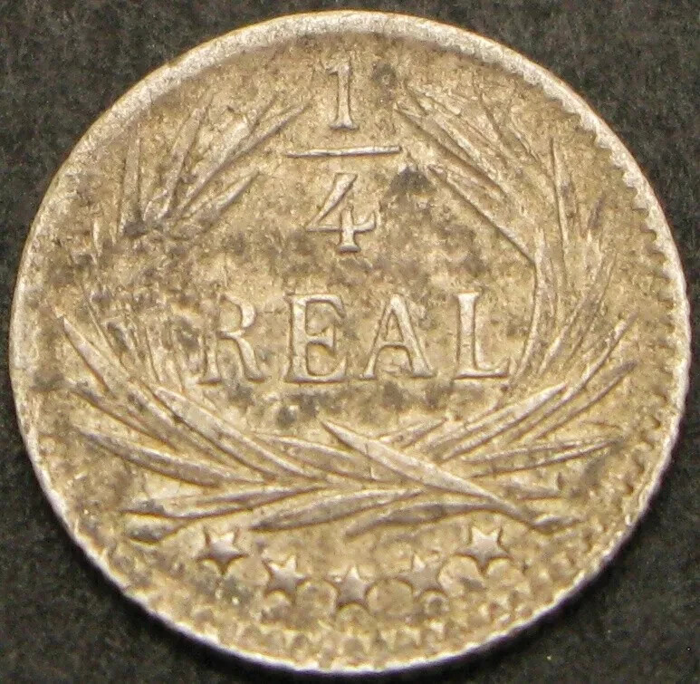 GUATEMALA 1/4 Real 1897 - Silver .835 - VF
