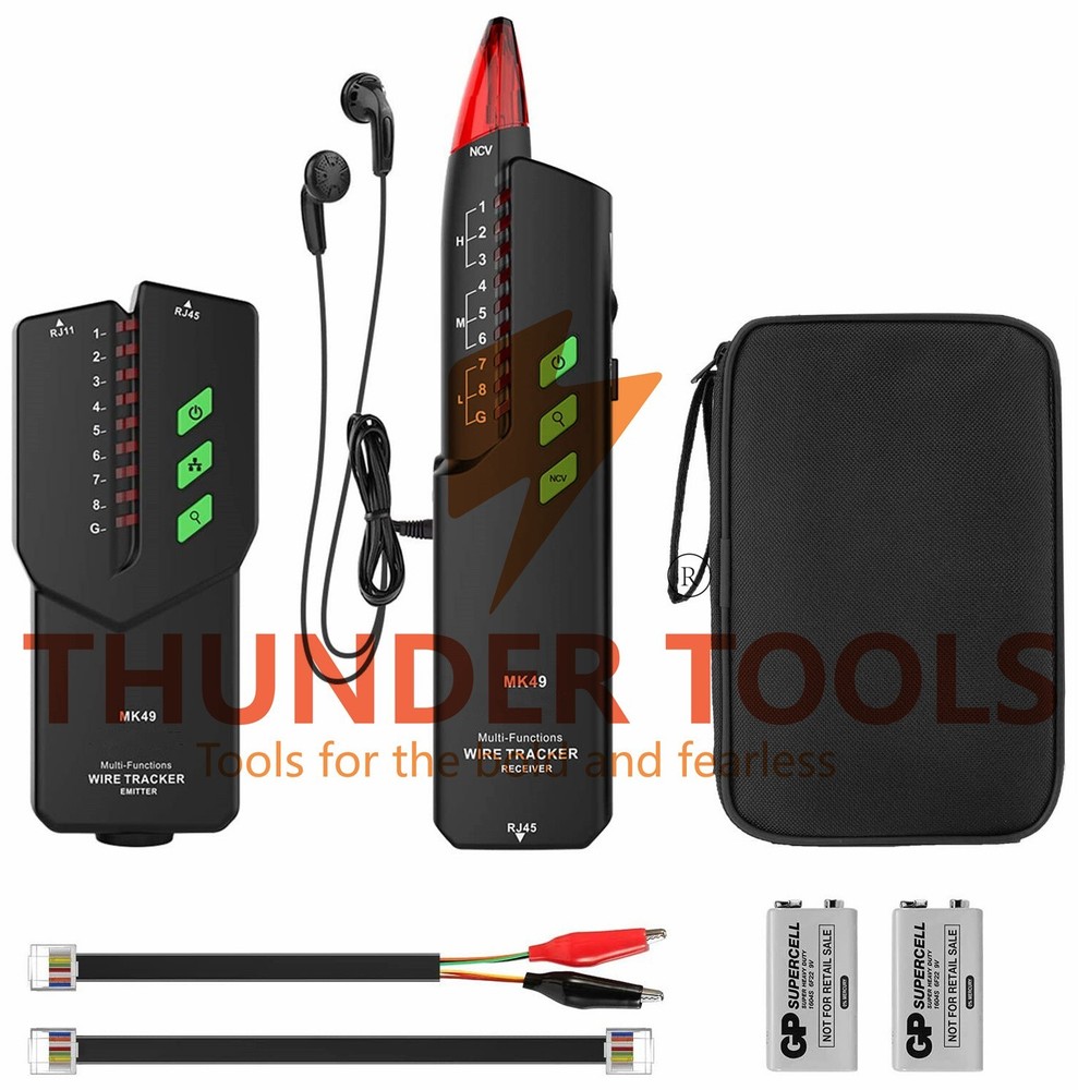 Thunder Tools Meterk Network Cable Tester RJ11 RJ45 Wire Tracker Line