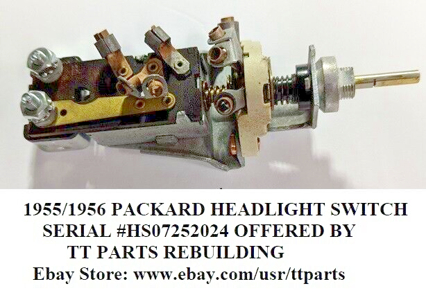 1955/1956 PACKARD HEADLIGHT SWITCH TESTED & WORKS
