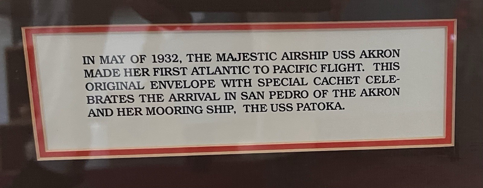 USS AKRON Signed Sketch With AIRMAIL LETTER That Was Carried Aboard - Framed