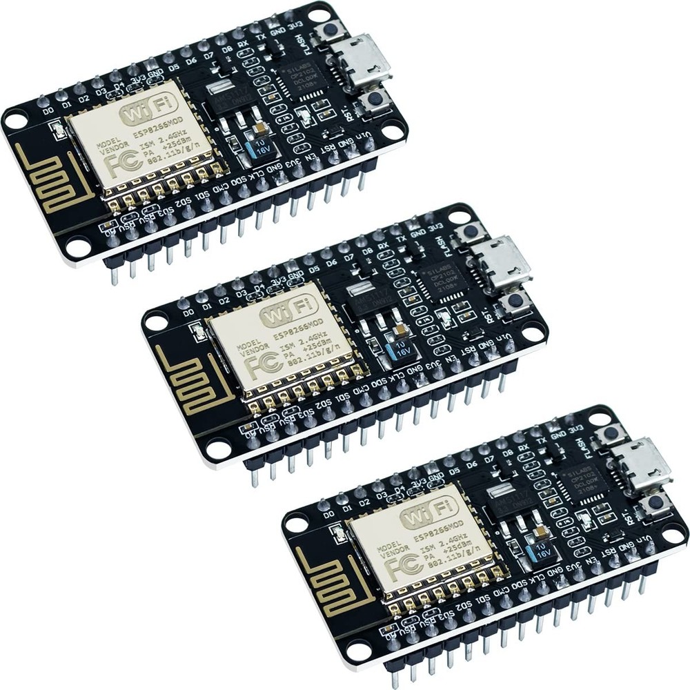 3Pcs ESP8266 ESP-12E CP2102 NodeMCU Lua Wireless Module Development Board for...