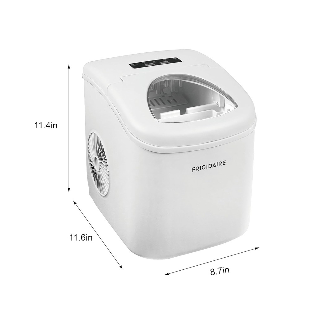 Compact Portable Ice Maker - 26Lbs Daily, Countertop Machine, White