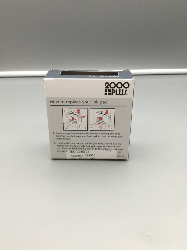 2000 Plus: PrintPro50 Self-Inking Printer & Impression Size 1" x 2-3/4" NEW