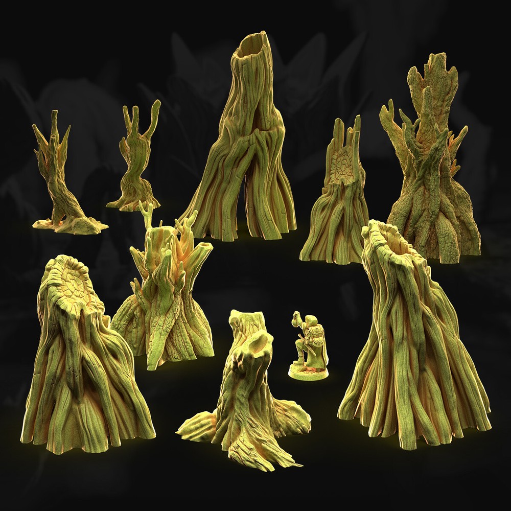 Tabletop Terrain - Wargaming Terrain - Swamp Tree Set