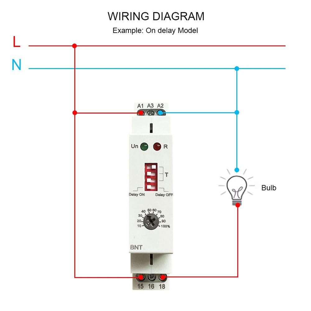 BNT 10A Dual Function Timer Relay Delay On Delay Off Relay AC230V&DC24V Time ...