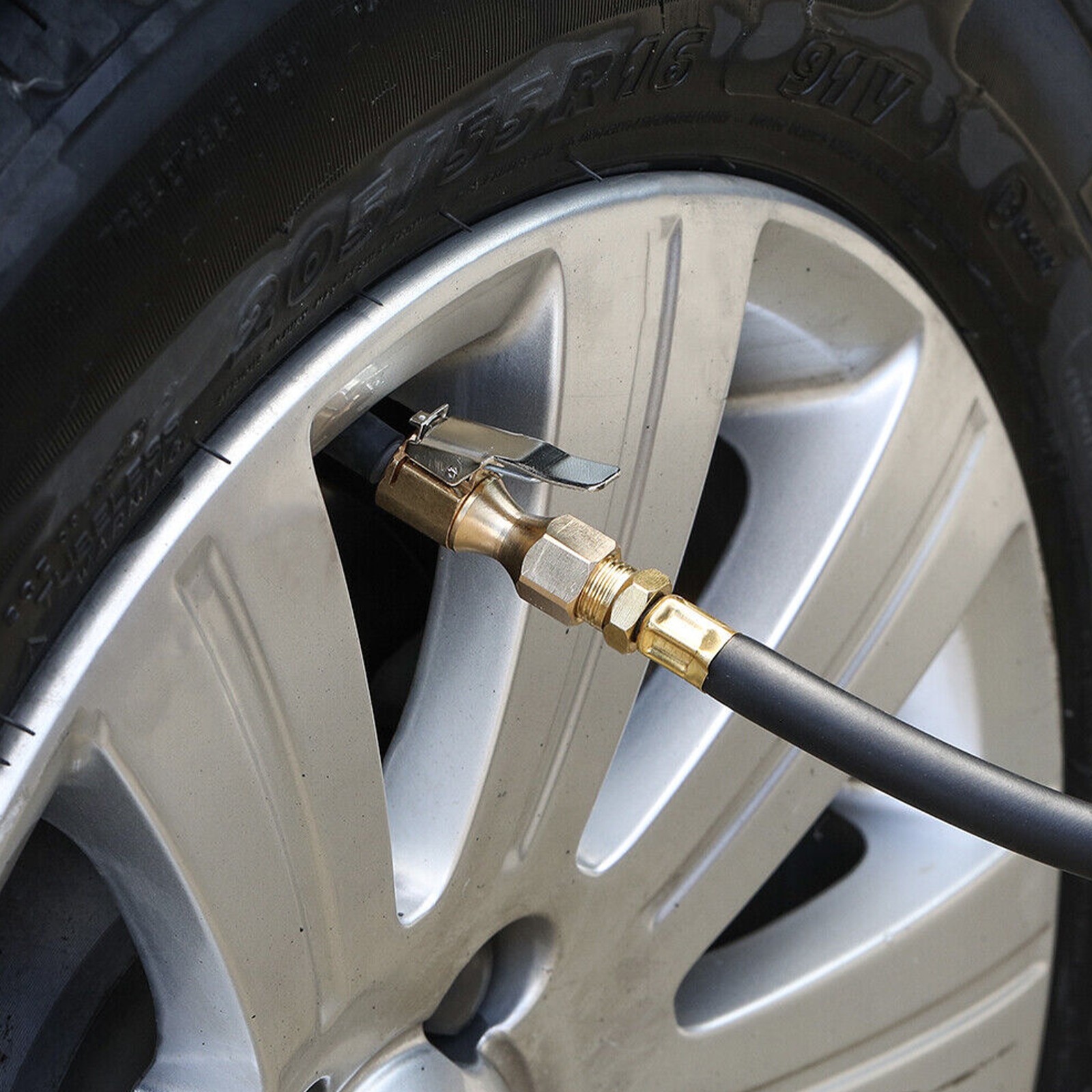 2pcs 1/4" FNPT Closed Flow Locking Air Chuck Quick Connect Tire Inflator Nozzle