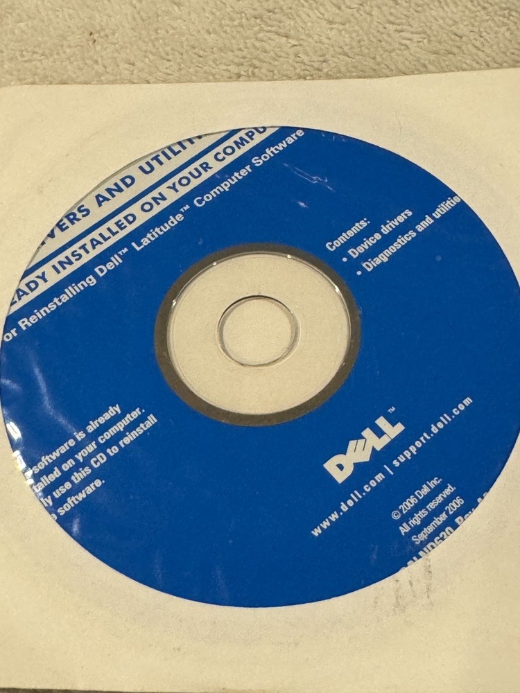 Dell Drivers & Utilities Reinstalling Dell Latitude Computer Software - CD ONLY