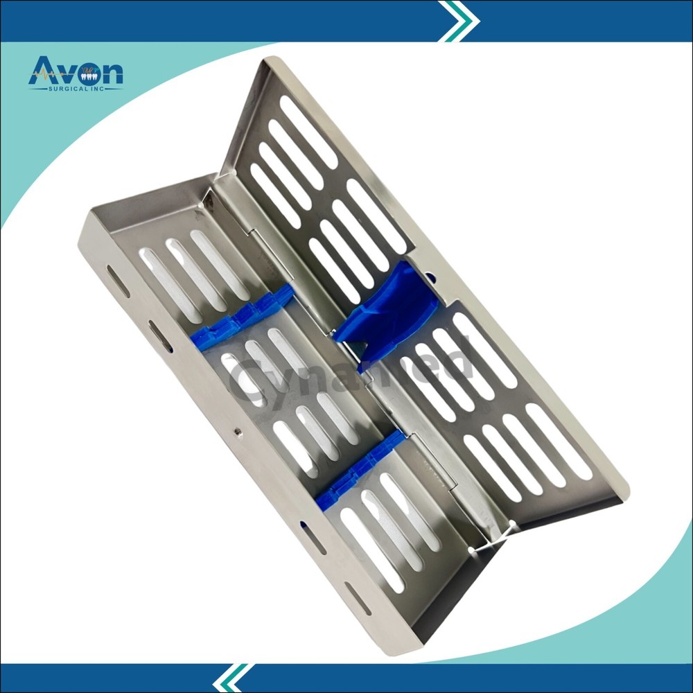 Autoclave Sterilization Box for 5 Instruments with Silicone Inserts - German CE