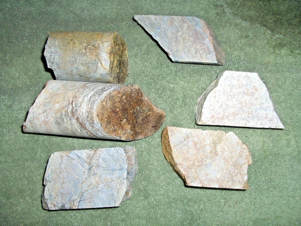Split Drill Core Samples From Alaska Gold Mine 6 Pieces #9