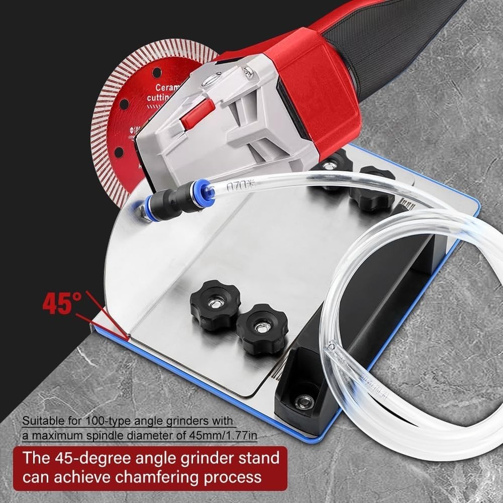 45 Degree Tile chamfering Tool Angle Grinder Stand for 45° Tile Cutting 100-T...