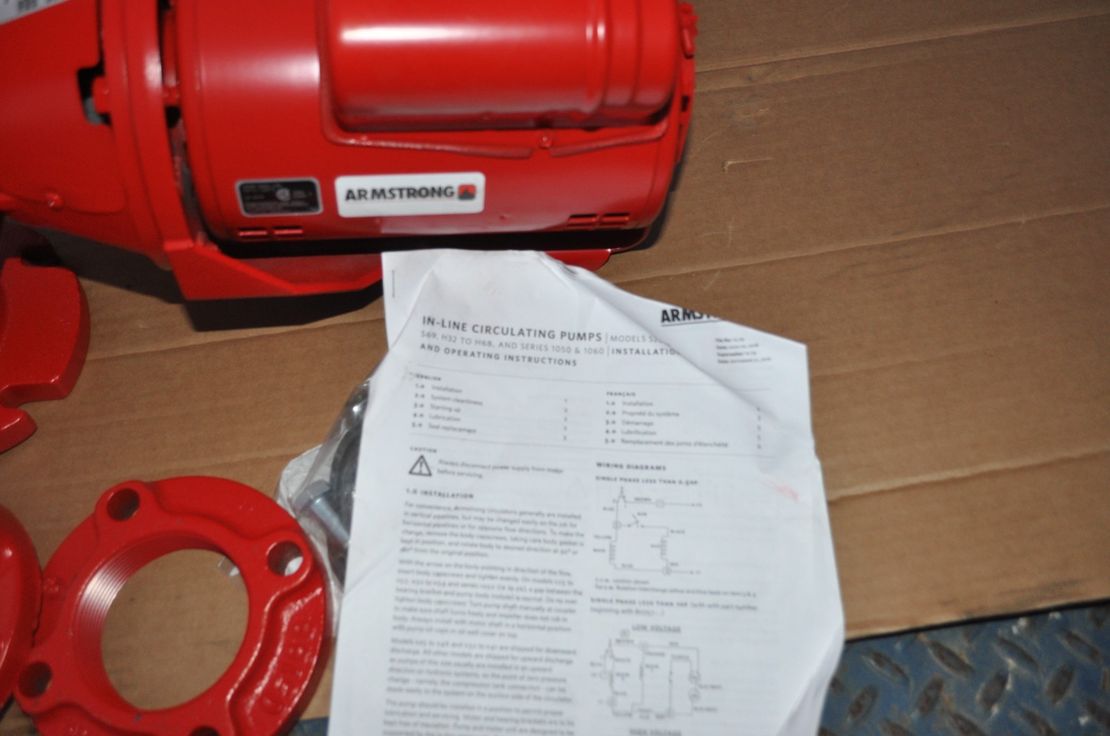 Armstrong CIRCULATOR PUMP 106284MF-132 1/2 HP 3" FLANGE HYDRONIC S-55 NEW