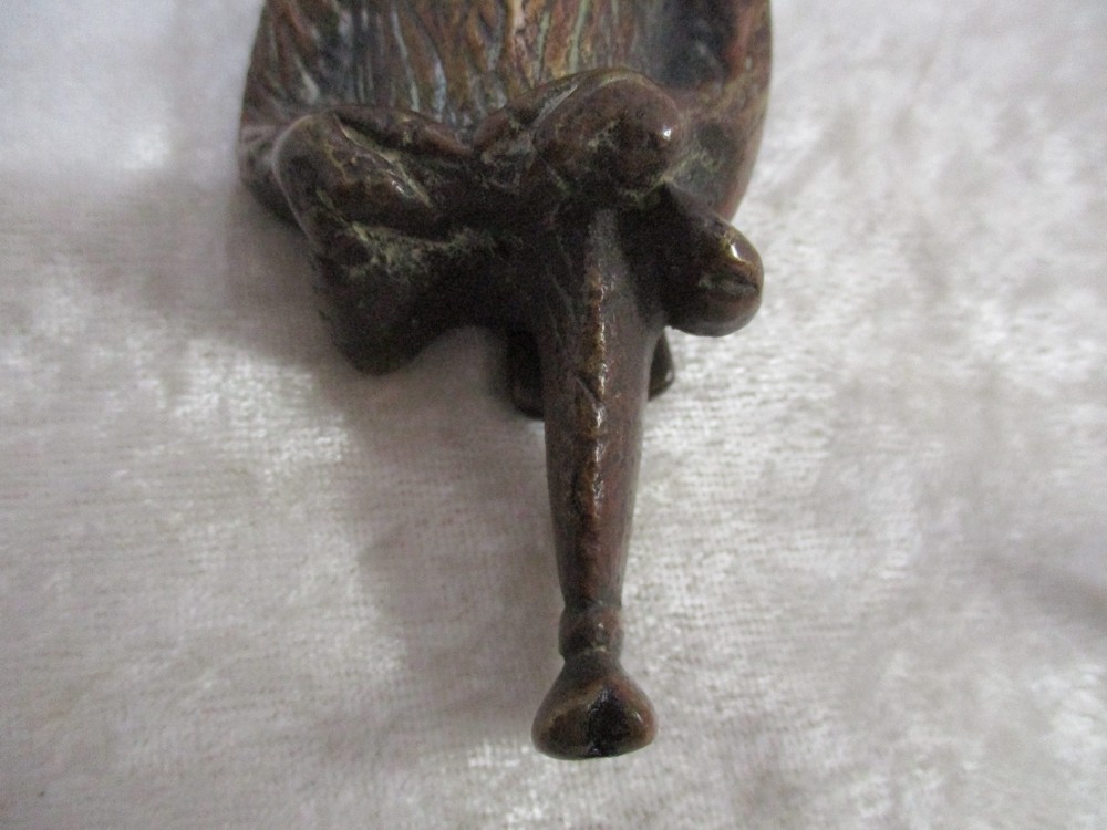 Antique Complete Bronze Lincoln Imp/Devil Door Knocker