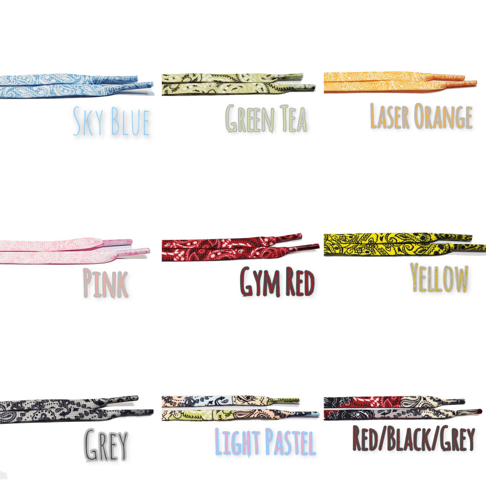 Bandana Paisley Flat Laces