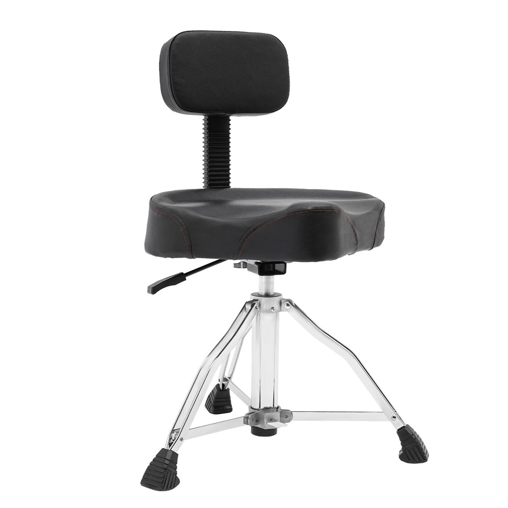 Drum Stool with Backrest Height Adjustable Drum Stool Pneumatic Drum Chair Black