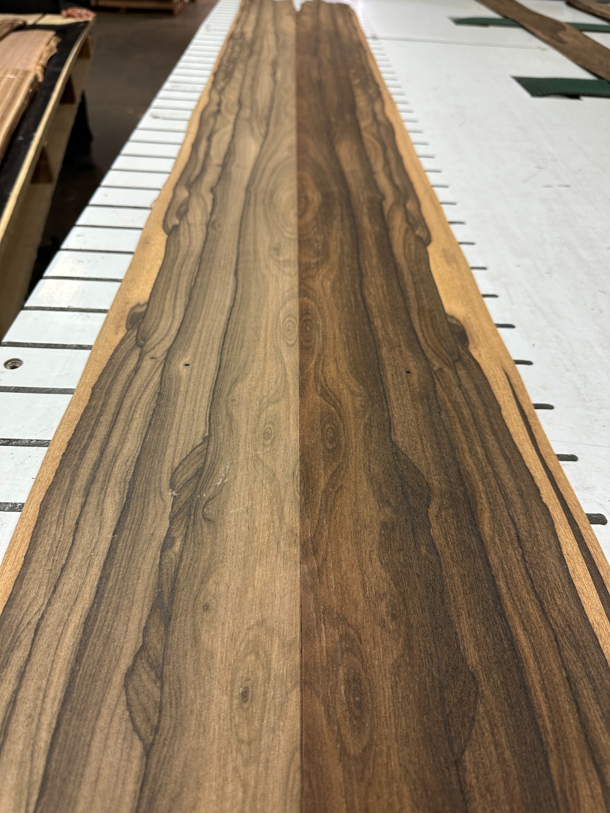 Ziricote Raw Wood Veneer 2 sheets 75'' x 5'' 321D