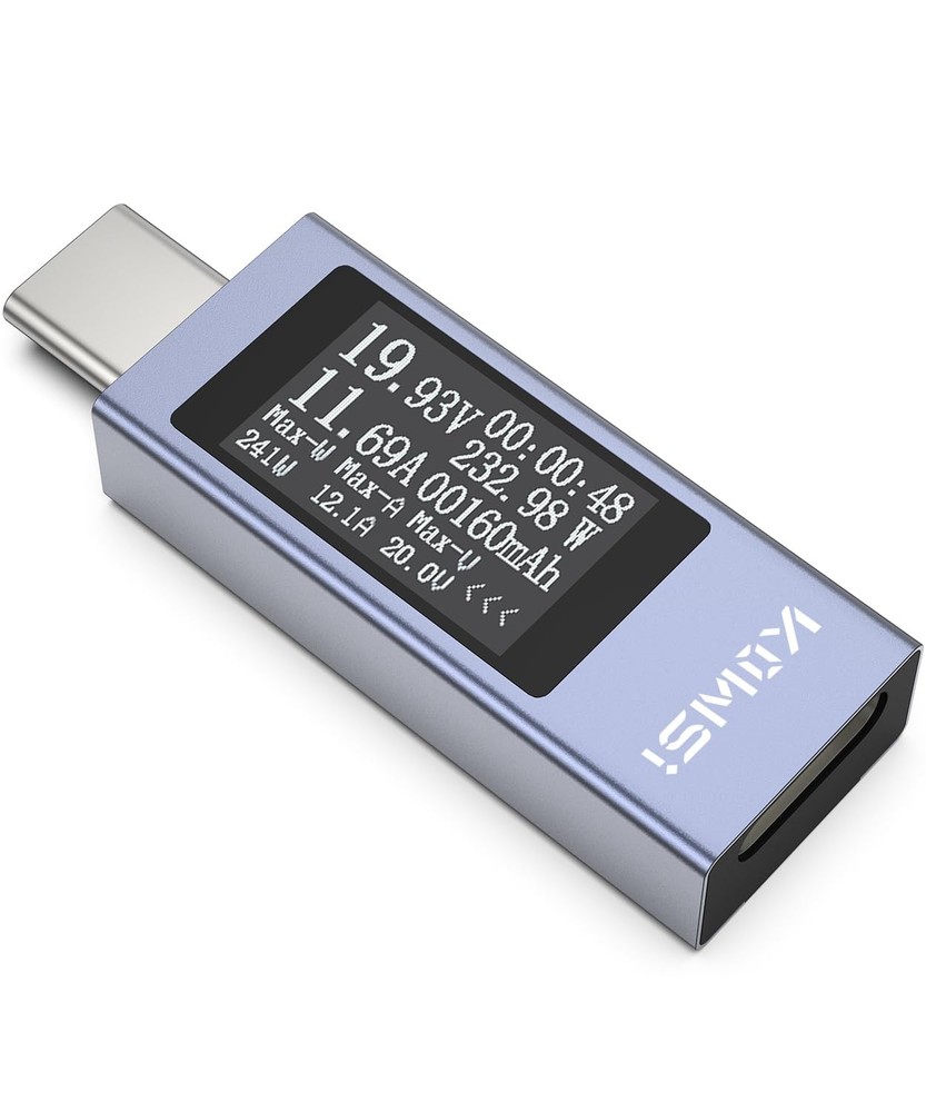 USB Tester Power Meter 4-30V 0-12A Digital Multimeter, Voltage and Current Te...