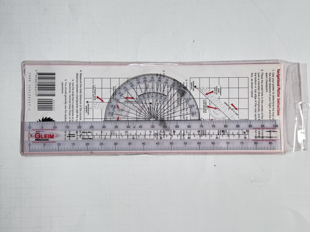 Gleim Navigational Plotter.Sectional/World AeronauticalTerminal Area Chart Scale