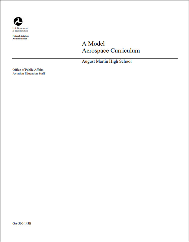 FAA CD “Teacher Resource Materials” for AVSED program (Feb 2009)