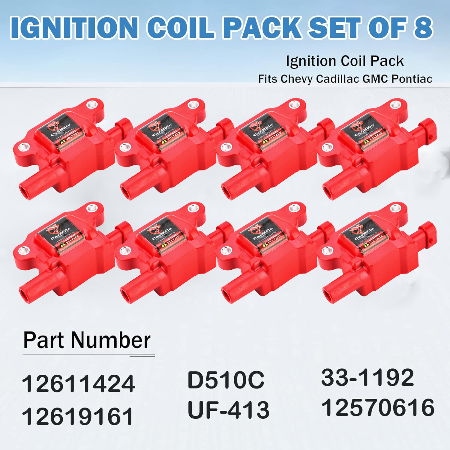 8* Ignition Coil+Spark Plug+Wire set For 5.3L 6.0L 6.2L Chevy Silverado 1500 GMC