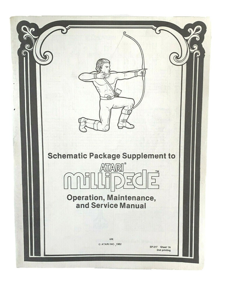 1982 Atari Milipede Schematic Package Supplement-Wiring Diagrams/Service Manual