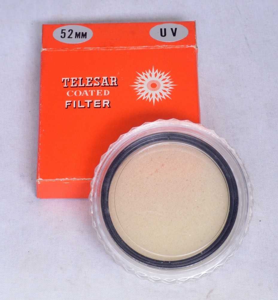 TELESAR UV Coated Lens Filter 52mm Double Threaded Photographic Accessory USA