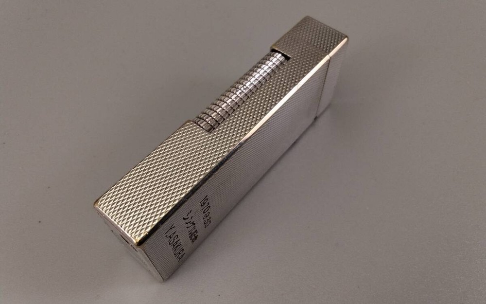 Dunhill Rollagas Transitional Silver Barley Lighter Working Condition
