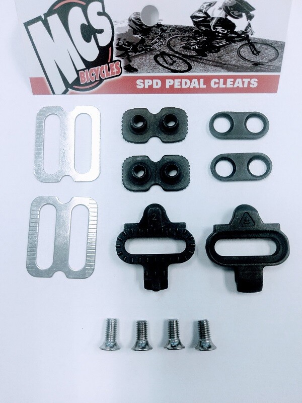 MCS SPD PEDAL CLEAT KIT SPD COMPATIBLE BLACK