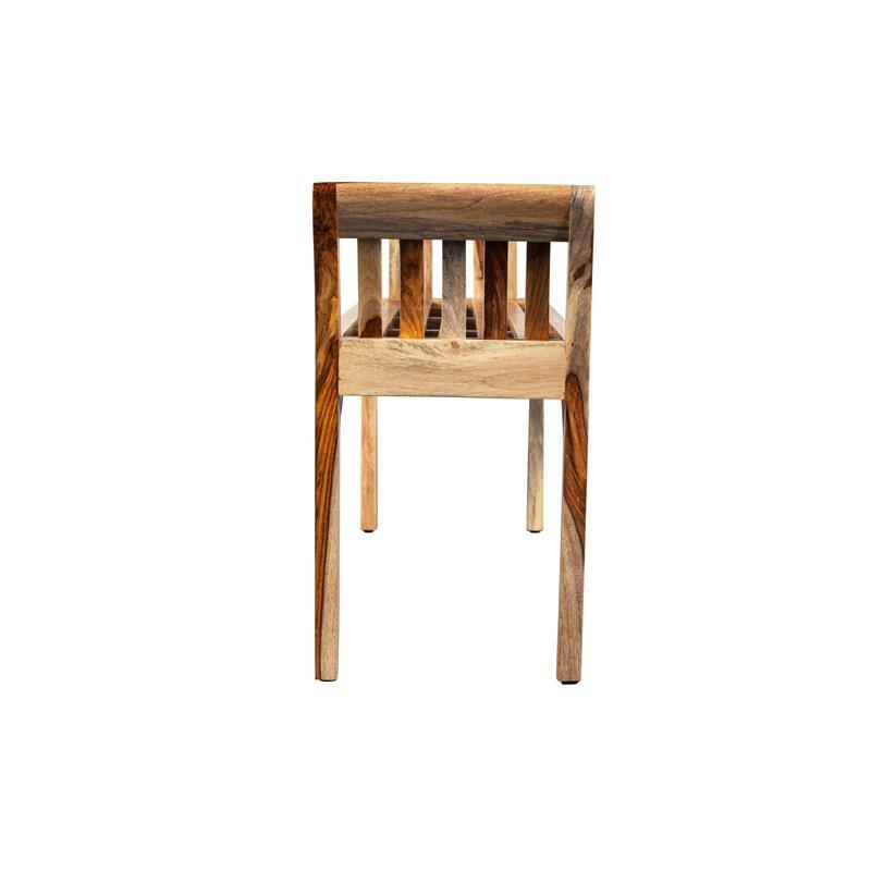 Solid Sheesham Wood Bench - Harvest