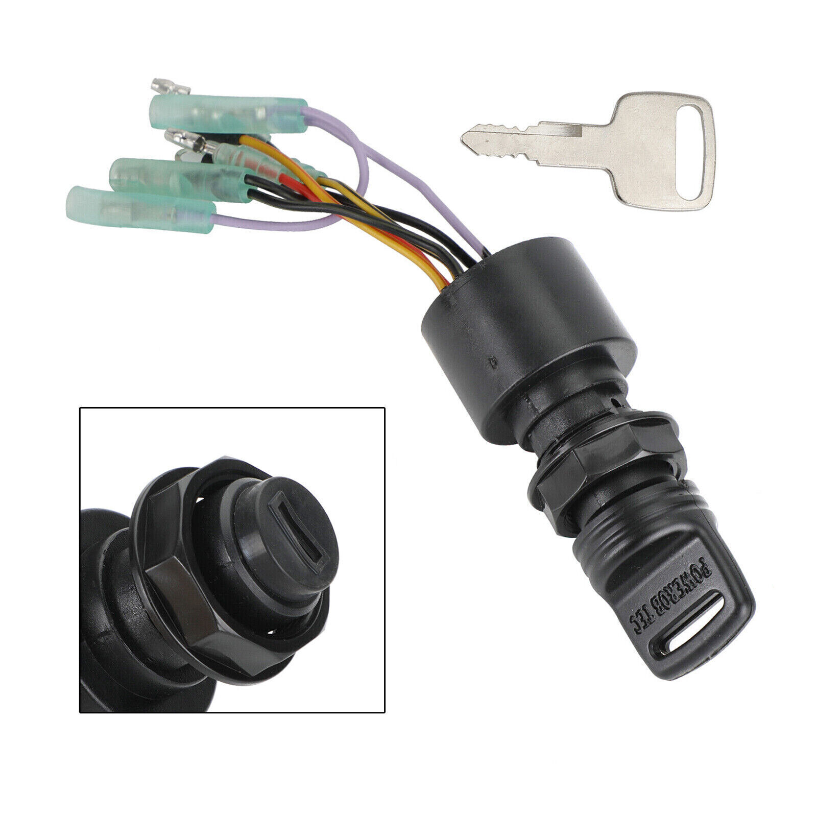 Ignition Switch w/Keys for Mercury Outboard Push to Choke 87-17009A5 A2 6-Wire