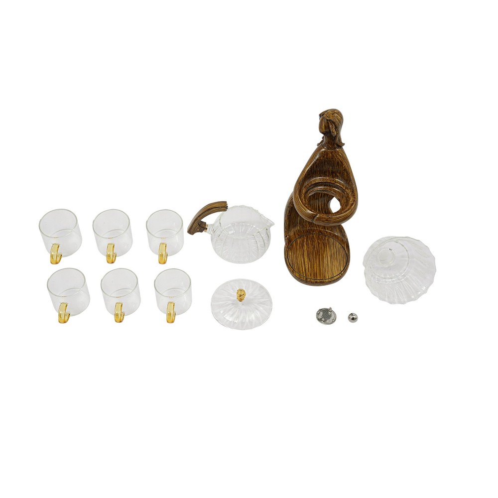 Teapot Set Semi Automatic Tea Set Tea Set with 6 Small Cups Coffee Set Teapots
