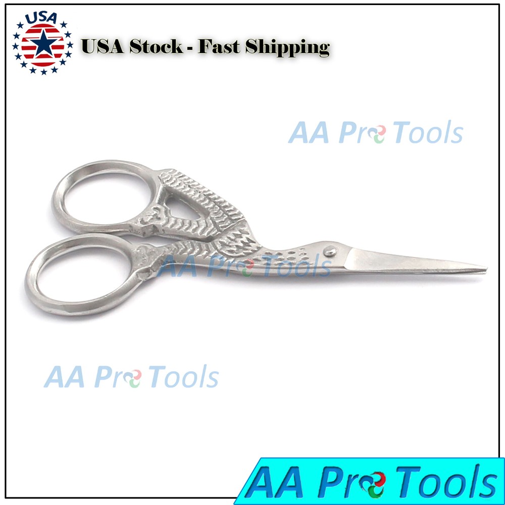 Stork Embroidery Scissors Cross Stitch Eyebrow Sewing Knitting Thin Point