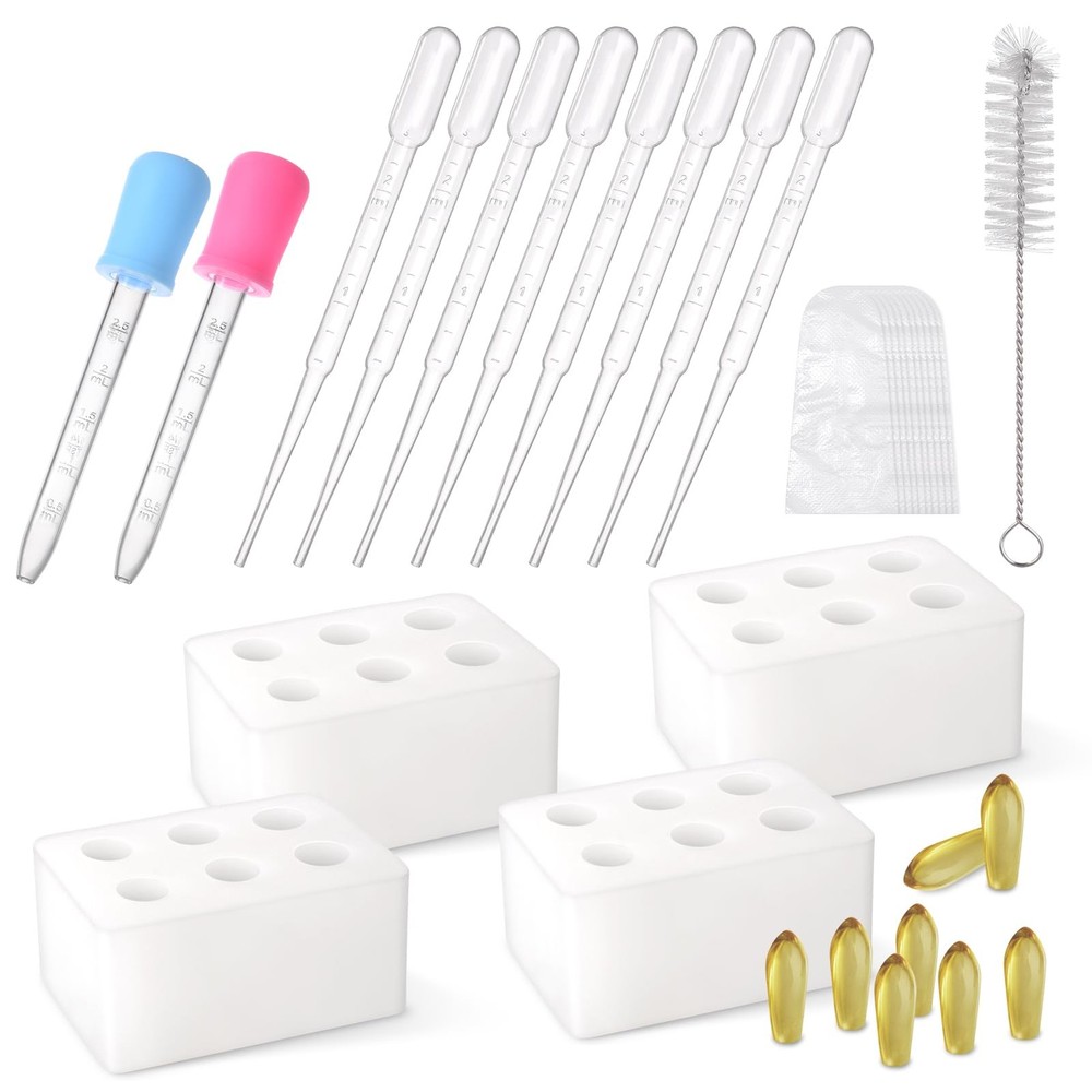 Reusable Silicone Suppository Molds Kit, 2ML | Includes 4 Suppository Mold Tr...