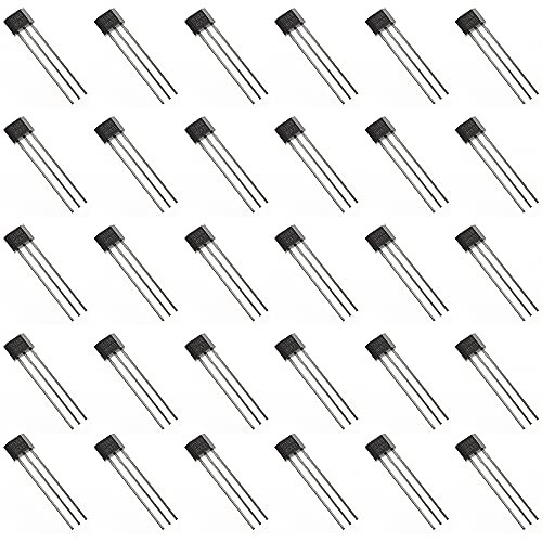 30pcs A3144 3144 Hall Effect Sensor for High-Temperature Operation，3Pins.
