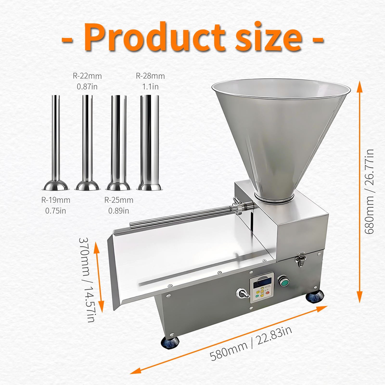 Kolice Commercial Automatic Sausage Stuffing Machine,Meat Filling Machine 4 Tube