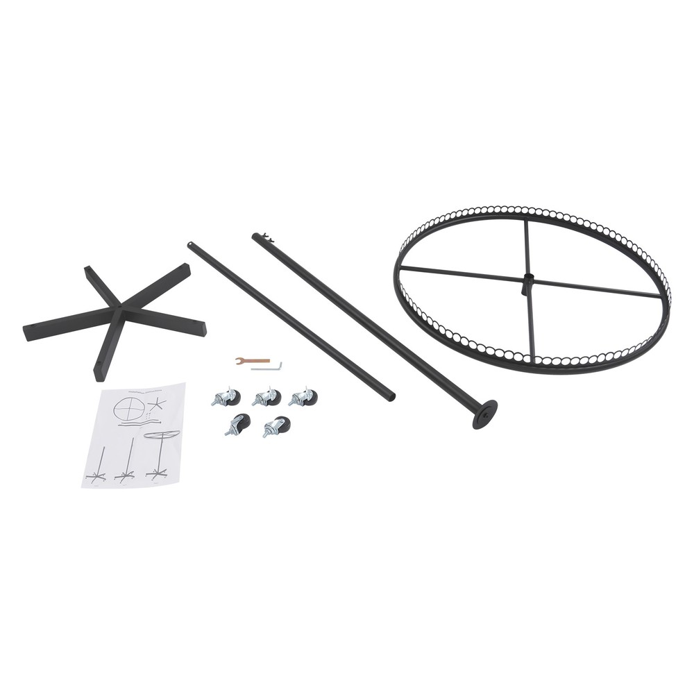360° Rollable Round Stand Ring Stand Clothes Rack Height Adjustable 66lbs Load