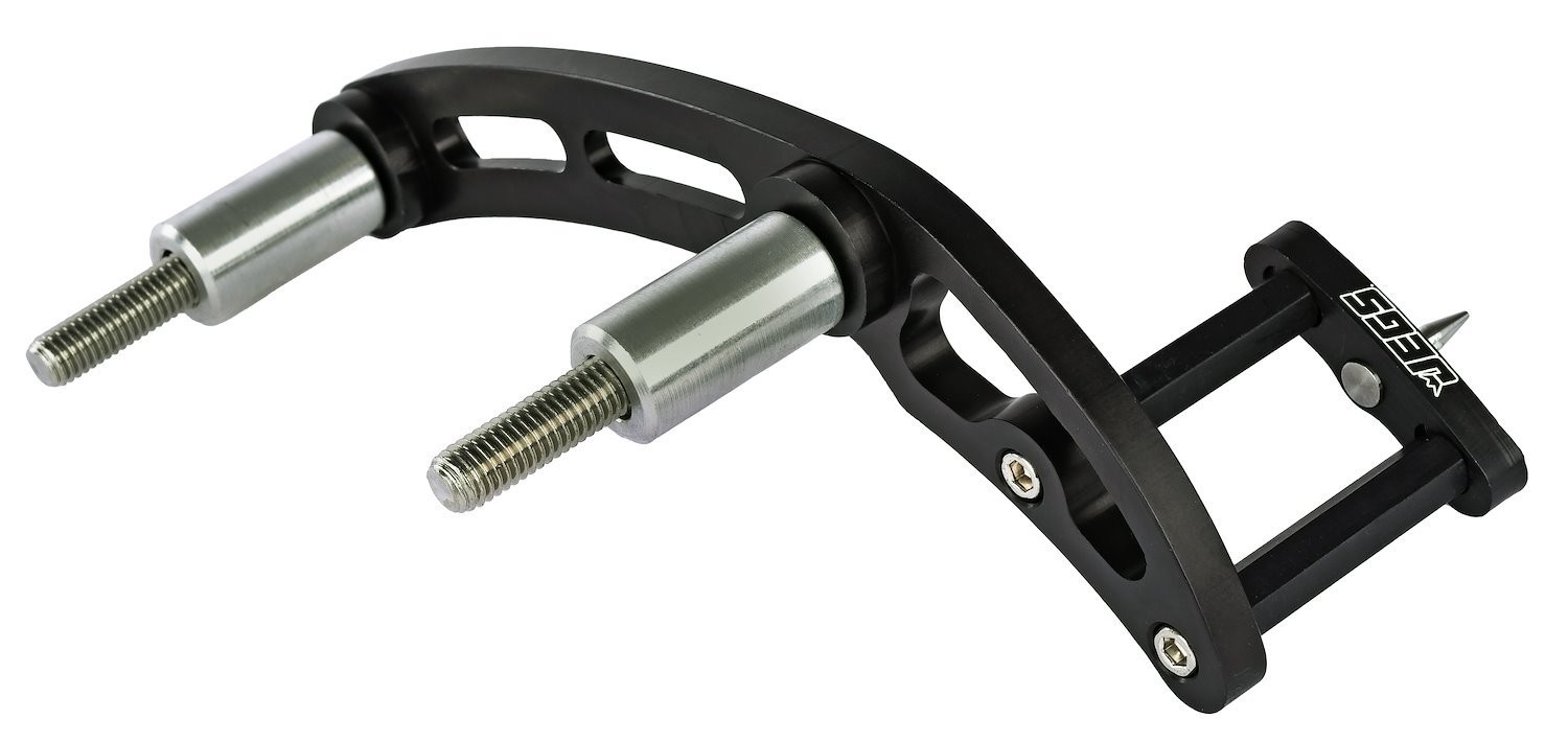 JEGS 51298 Adjustable Timing Pointer GM LS Engines Fits 7.500 in. Balancer Black